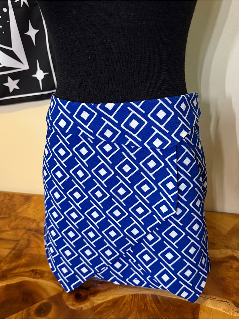 Very J M Women Geometric Skirt Lined Mini Golf Resortwear